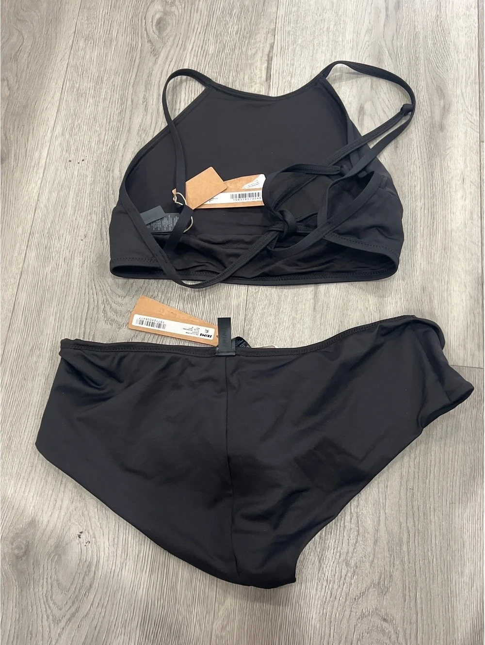 Skims Signature Swim High Neck Top & swim Signature Swim Hipster- SET IN onyx